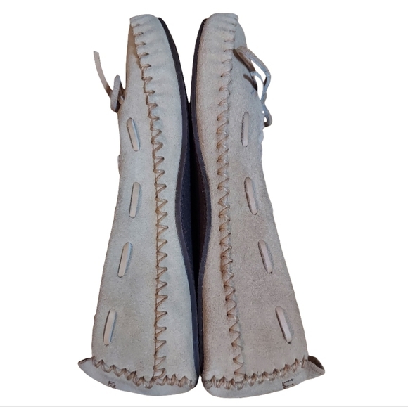 L.L.Bean Hearthside Suede Sherpa Lined Moccasins - Picture 7 of 12